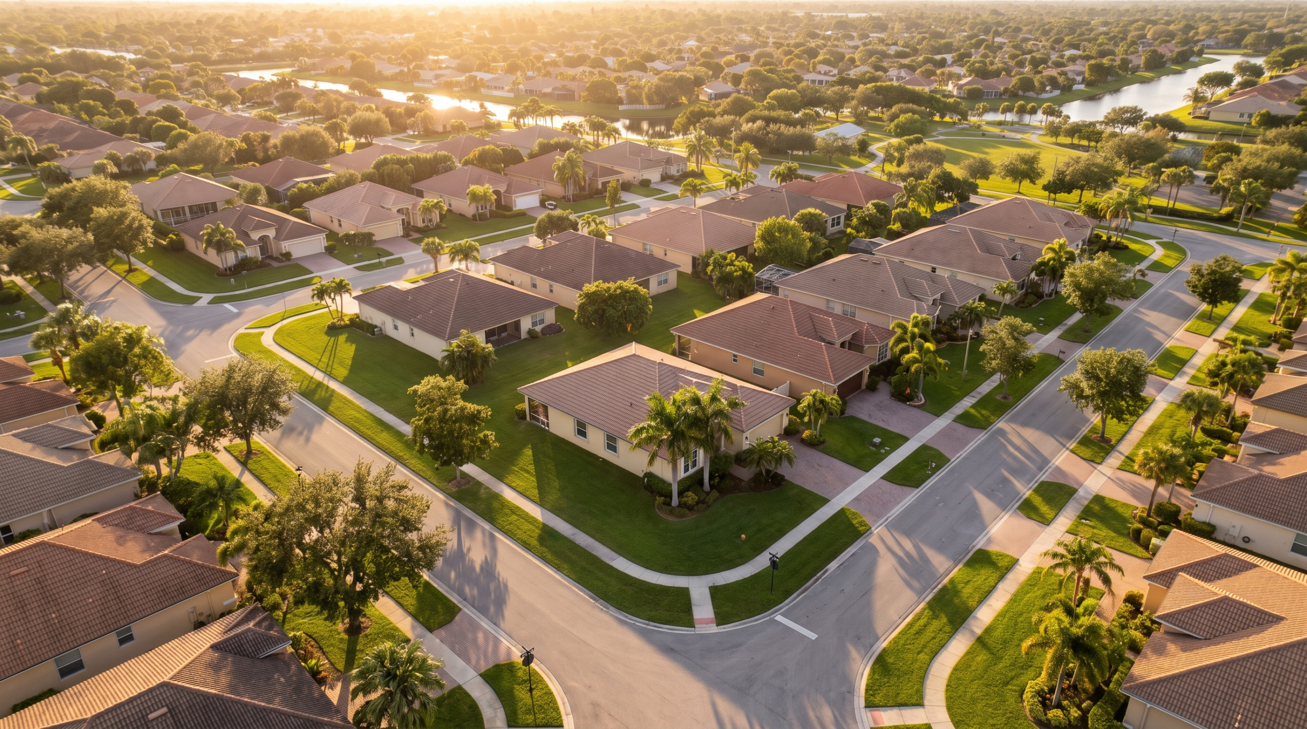 North Lauderdale cost of living 2026 - suburban neighborhood homes at golden hour