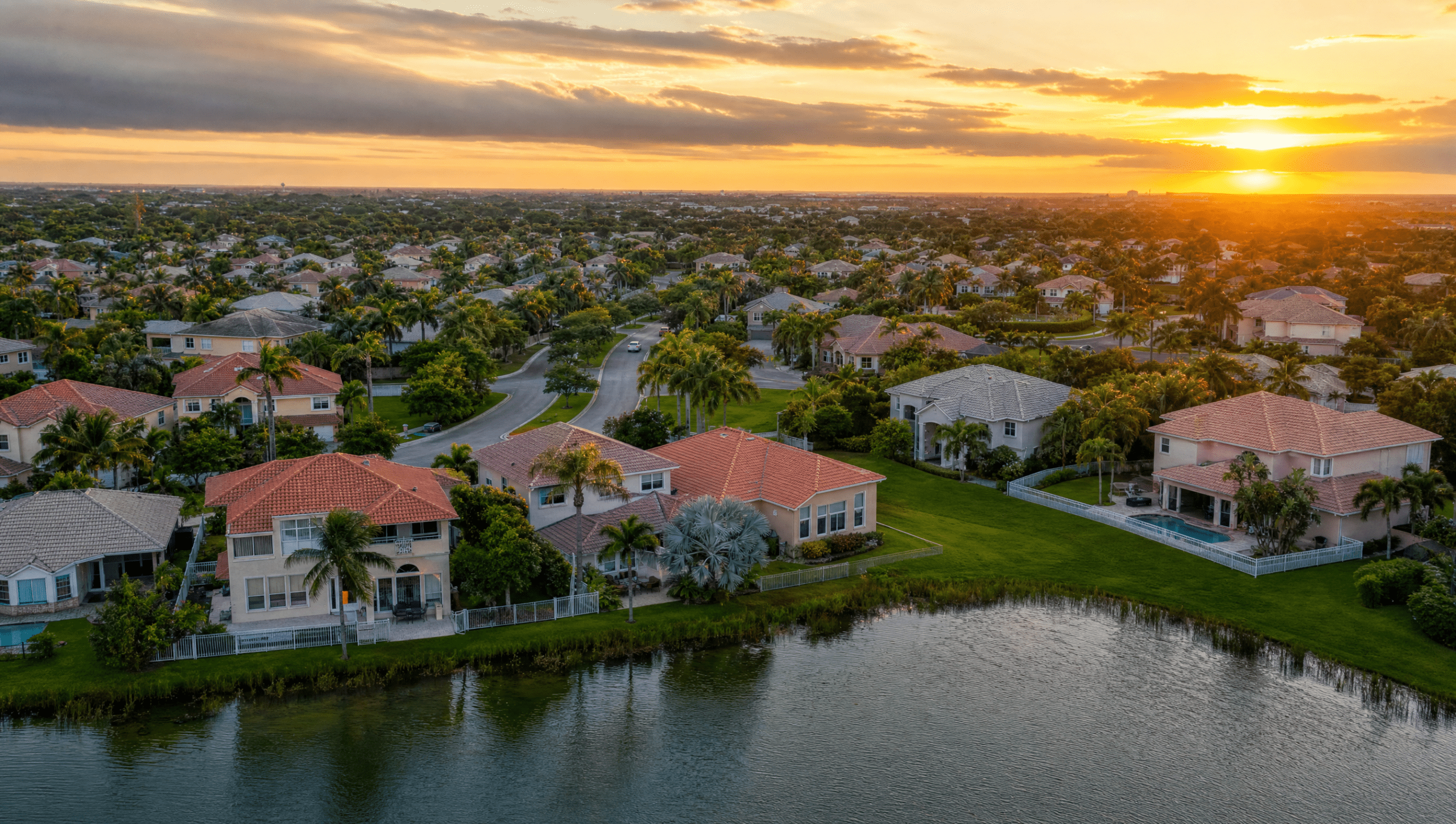 best neighborhoods sunrise fl family homes at golden hour