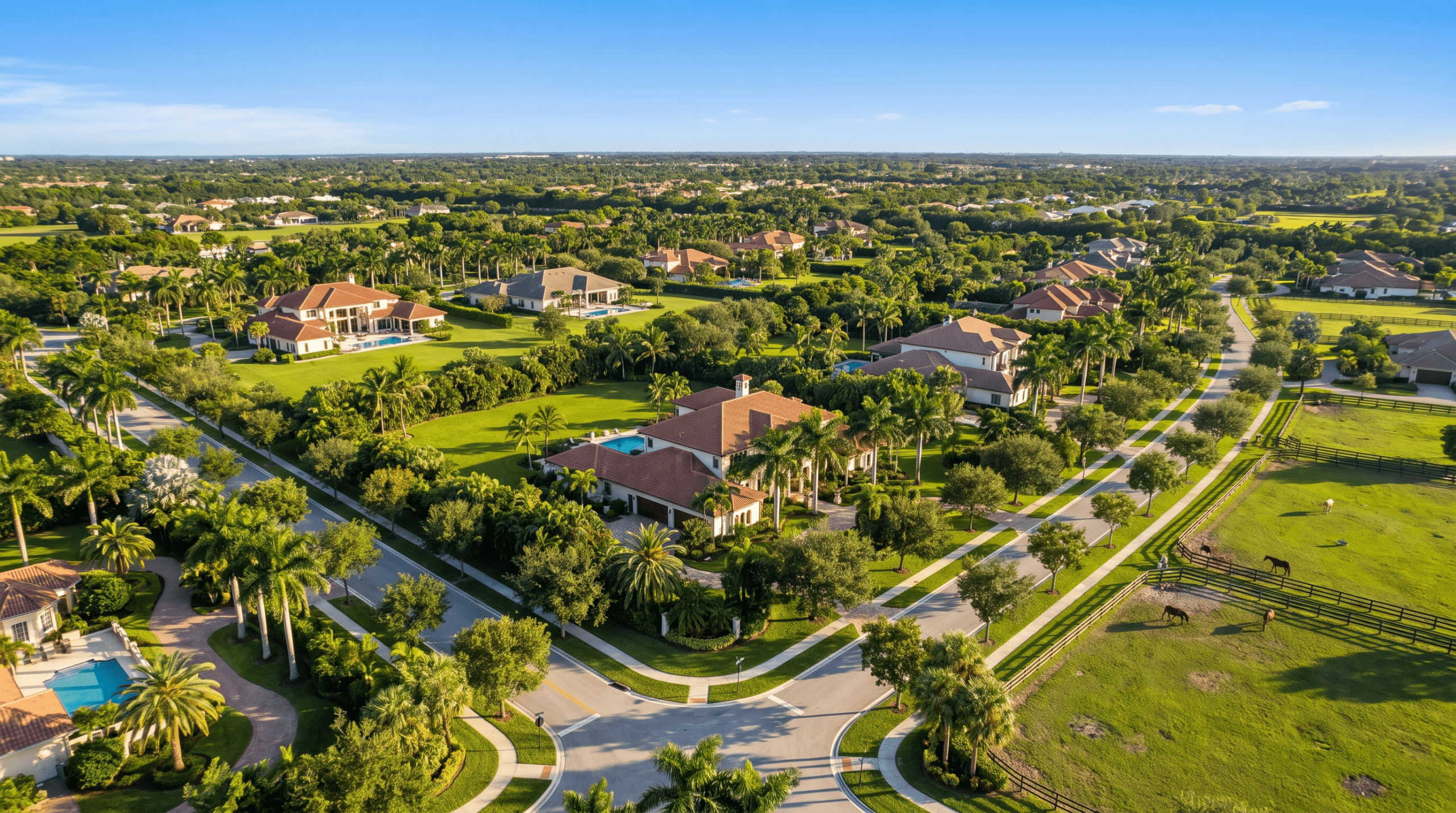 Parkland cost of living luxury residential community aerial view