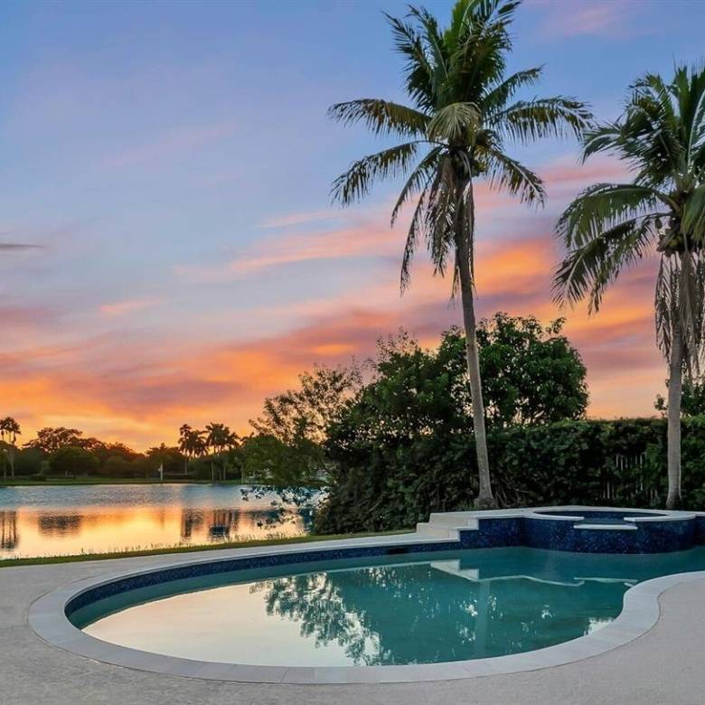 Stunning Lakefront Residence with Sunset Views in Cooper City