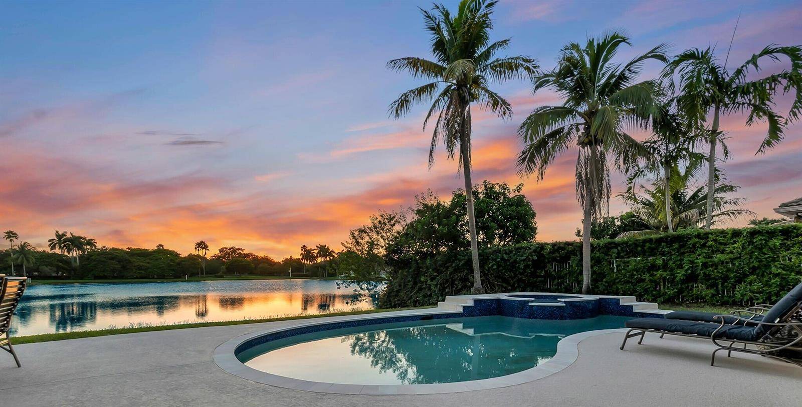 10 Stunning Lakefront Residence with Sunset Views in Cooper City