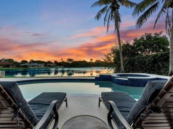Stunning Lakefront Residence with Sunset Views in Cooper City
