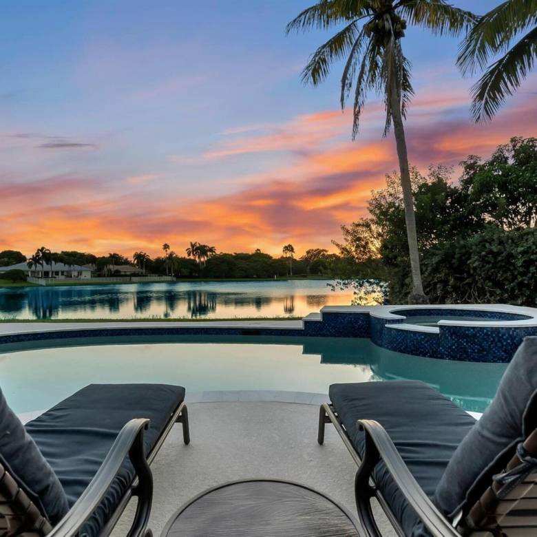 Stunning Lakefront Residence with Sunset Views in Cooper City