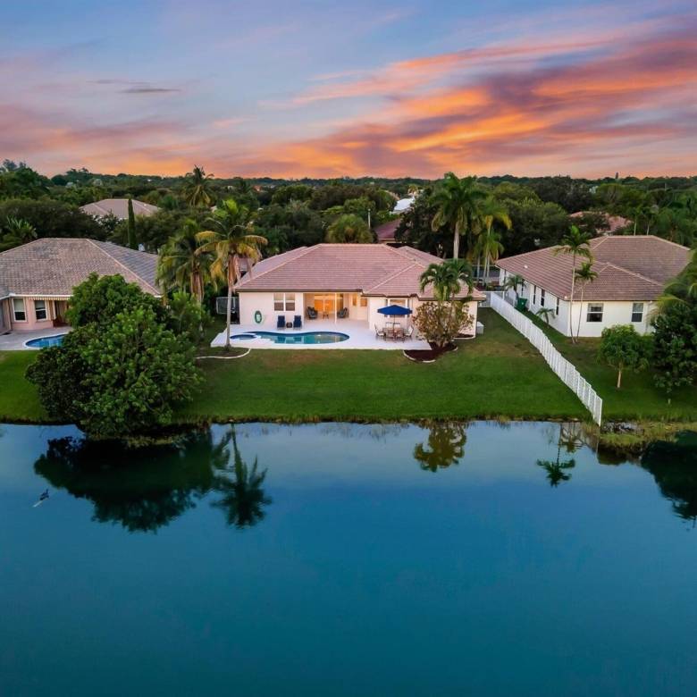 Stunning Lakefront Residence with Sunset Views in Cooper City
