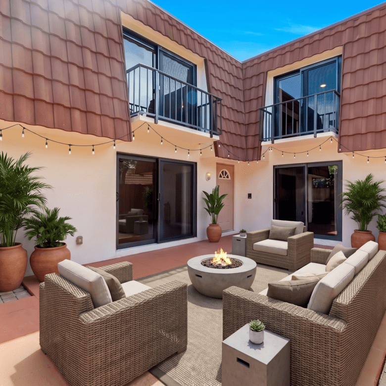 Bright 2-Bed Townhome with Private Courtyard