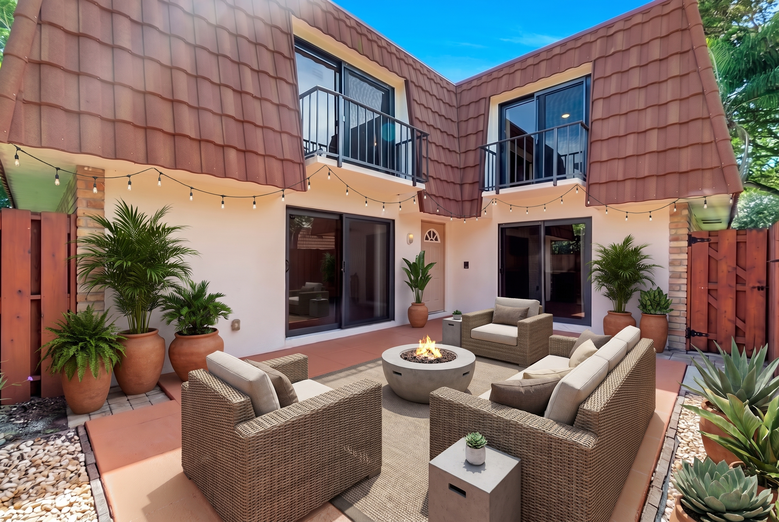 Bright 2-Bed Townhome with Private Courtyard